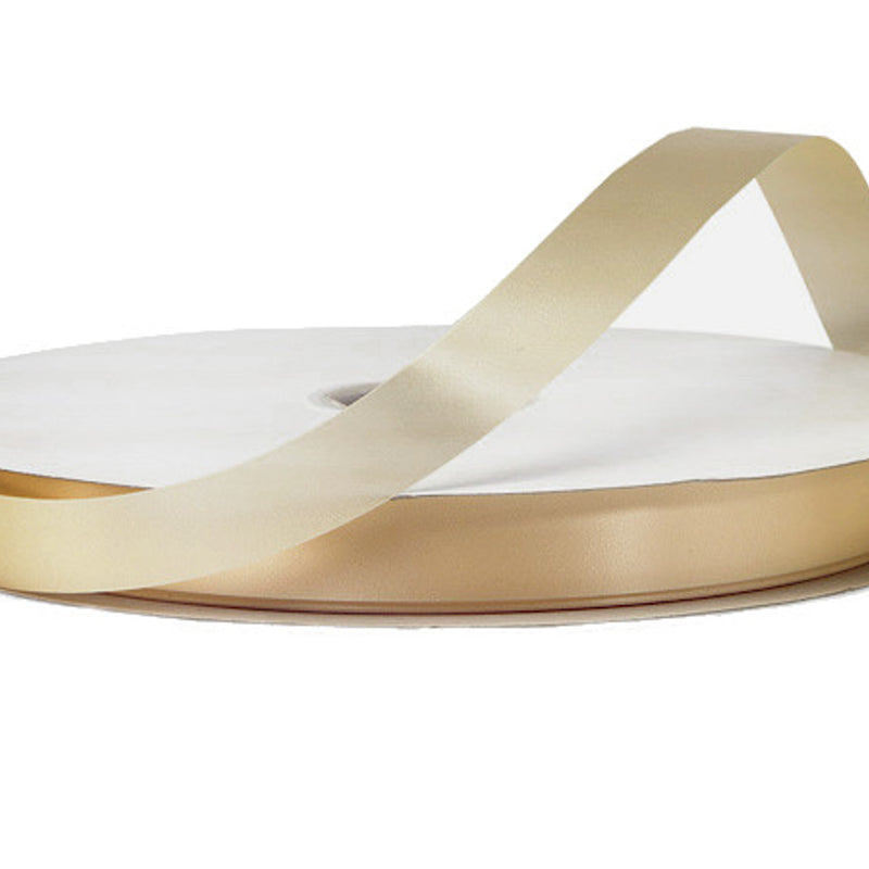 7/8"x100 yard Tan Polyester Satin Gift Ribbon