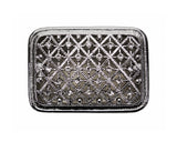 Silver Rectangle Arras Box Coin Set with Rhinestones 2.25 Inch