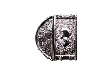 Silver Treasure Chest Arras Box Coin Set with Hearts 2.2 Inch