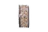 Silver Rectangle Rhinestone Wedding Arras Box Set 2.5 Inch