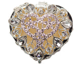 Silver Heart Crystal Wedding Arras Box Set 2.5 Inch