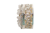 Silver Heart Crystal Studded Wedding Arras Box Set 2.5 Inch