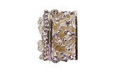 Silver Rectangle Crystal Studded Wedding Arras Box Set 2.5 Inch