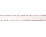 1/4"x50 yard White Satin Gift Ribbon with Silver Edge - Pack of 20 Rolls