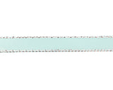 3/8"x50 yard Aqua Satin Gift Ribbon with Silver Edge - Pack of 15 Rolls