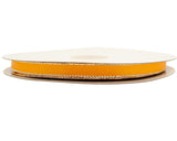 3/8"x50 yard Gold Yellow Satin Gift Ribbon with Silver Edge - Pack of 15 Rolls
