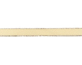 3/8"x50 yard Light Yellow Satin Gift Ribbon with Silver Edge - Pack of 15 Rolls
