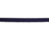 3/8"x50 yard Navy Blue Satin Gift Ribbon with Silver Edge