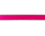 3/8"x50 yard Shocking Pink Satin Gift Ribbon with Silver Edge - Pack of 15 Rolls