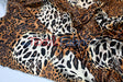 Jungle Animal Charmeuse Satin Fabric - Tiger Cheetah Blend, Satin Animal Print, 58/60" Width (By The Yard)