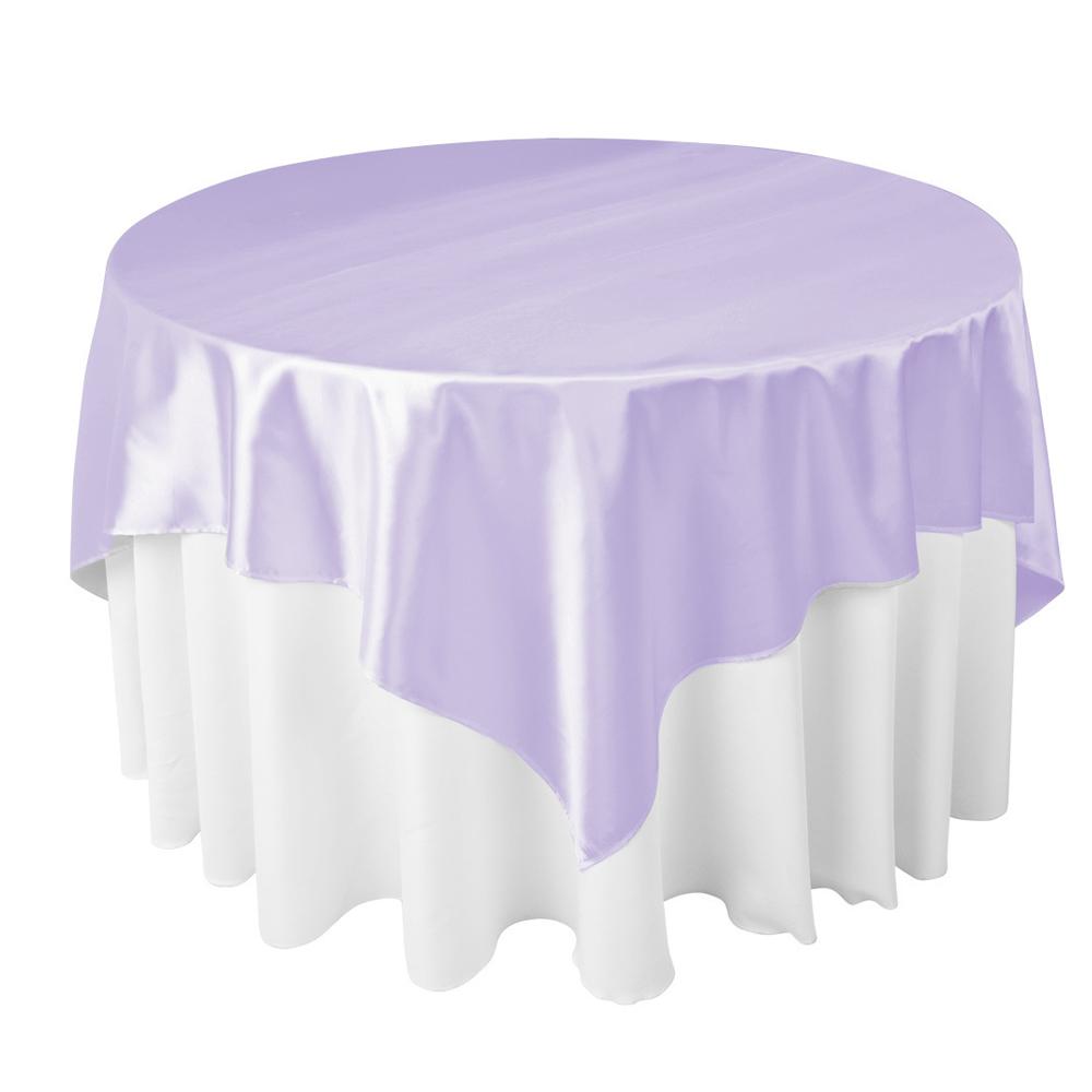 Lavender Bridal Satin Overlay Tablecloth 60″ x 60″