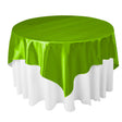 Lime Bridal Satin Overlay Tablecloth 60″ x 60″