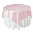 Pink Bridal Satin Overlay Tablecloth 60″ x 60″