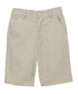 Boy Khaki Uniform Shorts With Adjustable Waist Cotton Fabric - Khaki, Adjustable Waist, Pockets (1 Piece)