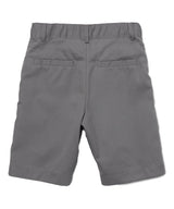 Boy Khaki Uniform Shorts With Adjustable Waist Cotton Fabric - Khaki, Adjustable Waist, Pockets (1 Piece)