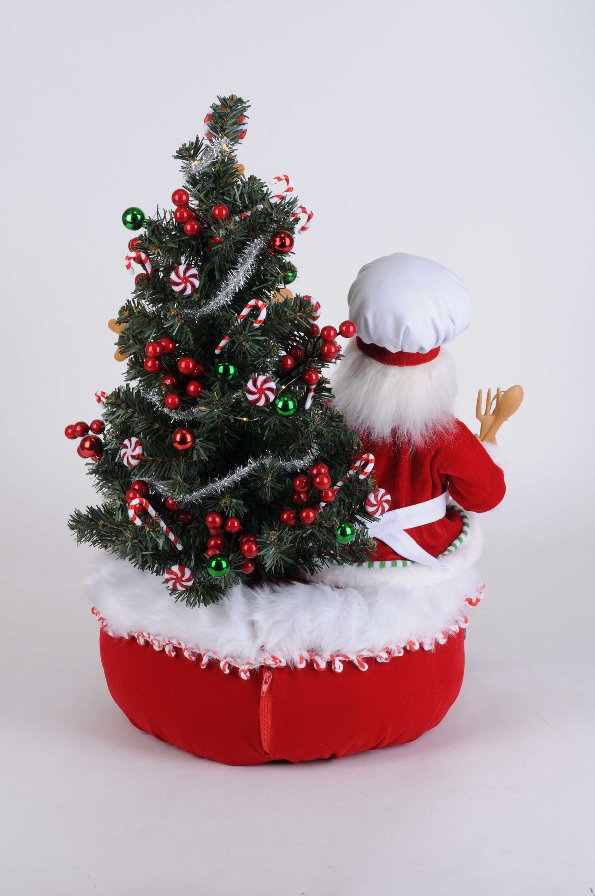 Karen Didion Lighted Gingerbread Santa Bag