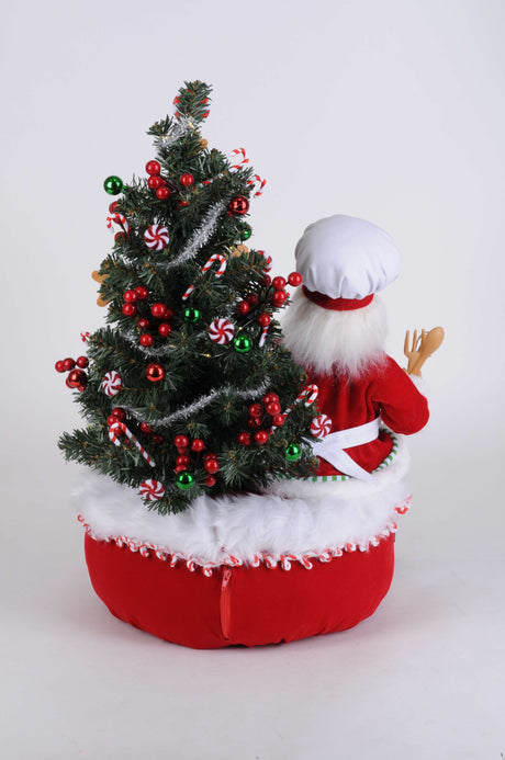 Karen Didion Lighted Gingerbread Santa Bag