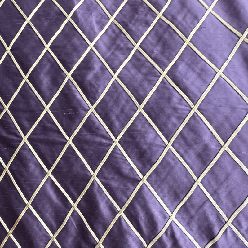 Scada Silk Fabric - Diamond Geometric Pattern, 54" Width (1 Yard)