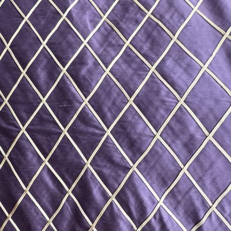 Scada Silk Fabric - Diamond Geometric Pattern, 54" Width (1 Yard)