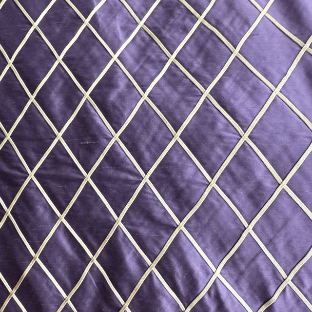 Scada Silk Fabric - Diamond Geometric Pattern, 54" Width (1 Yard)