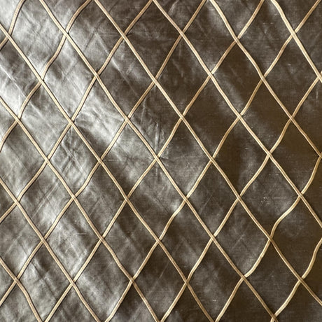 Scada Silk Fabric - Diamond Geometric Pattern, 54" Width (1 Yard)