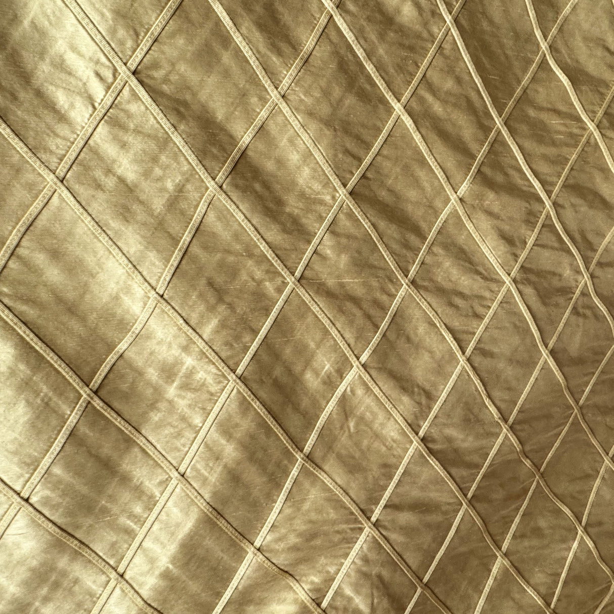 Scada Silk Fabric - Diamond Geometric Pattern, 54" Width (1 Yard)