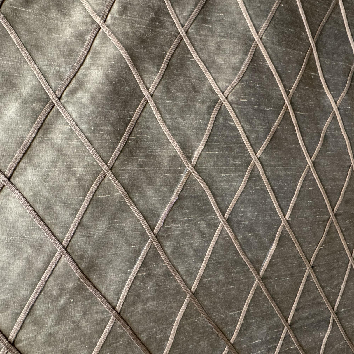 Scada Silk Fabric - Diamond Geometric Pattern, 54" Width (1 Yard)