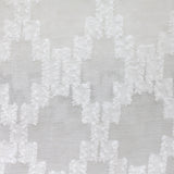Scarlet White Polyester Fabric - Diamond Textured Sheer, 110" Width (1 Yard)