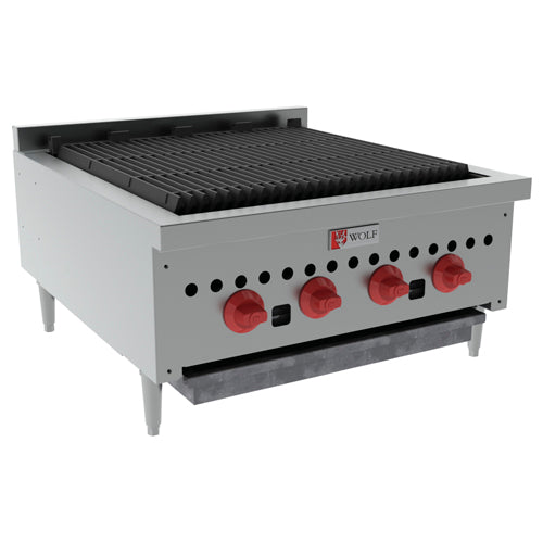 Wolf SCB25 Countertop Natural Gas Charbroiler, 25" x 25-1/4"