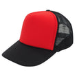 Trucker Hats Caps Fabric - Black/Red, Adjustable (1 Unit)