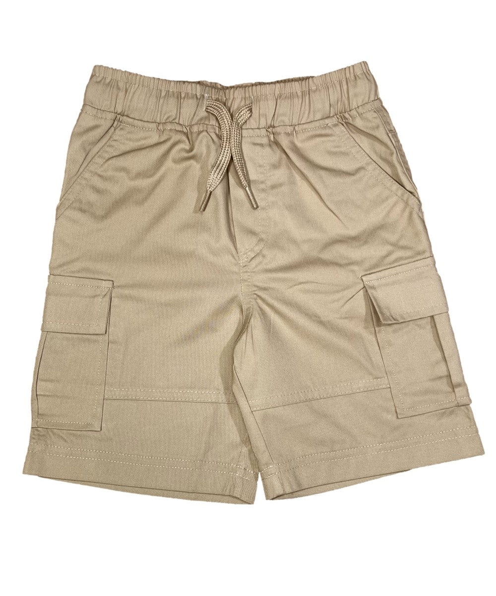Boy Cargo School Uniform Shorts - Polyester Cotton Fabric - Navy, Khaki, Cargo Style, 4/5-16 (1 Unit)