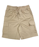 Boy Cargo School Uniform Shorts - Polyester Cotton Fabric - Navy, Khaki, Cargo Style, 4/5-16 (1 Unit)