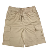 Boy Cargo School Uniform Shorts - Polyester Cotton Fabric - Navy, Khaki, Cargo Style, 4/5-16 (1 Unit)