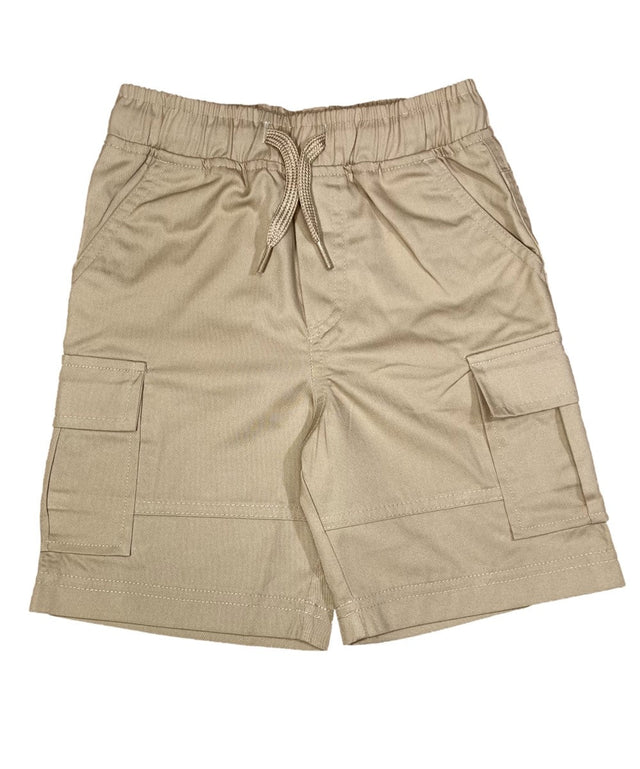 Boy Cargo School Uniform Shorts - Polyester Cotton Fabric - Navy, Khaki, Cargo Style, 4/5-16 (1 Unit)