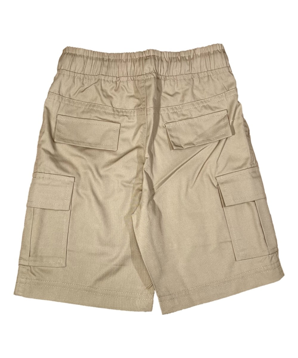 Boy Cargo School Uniform Shorts - Polyester Cotton Fabric - Navy, Khaki, Cargo Style, 4/5-16 (1 Unit)