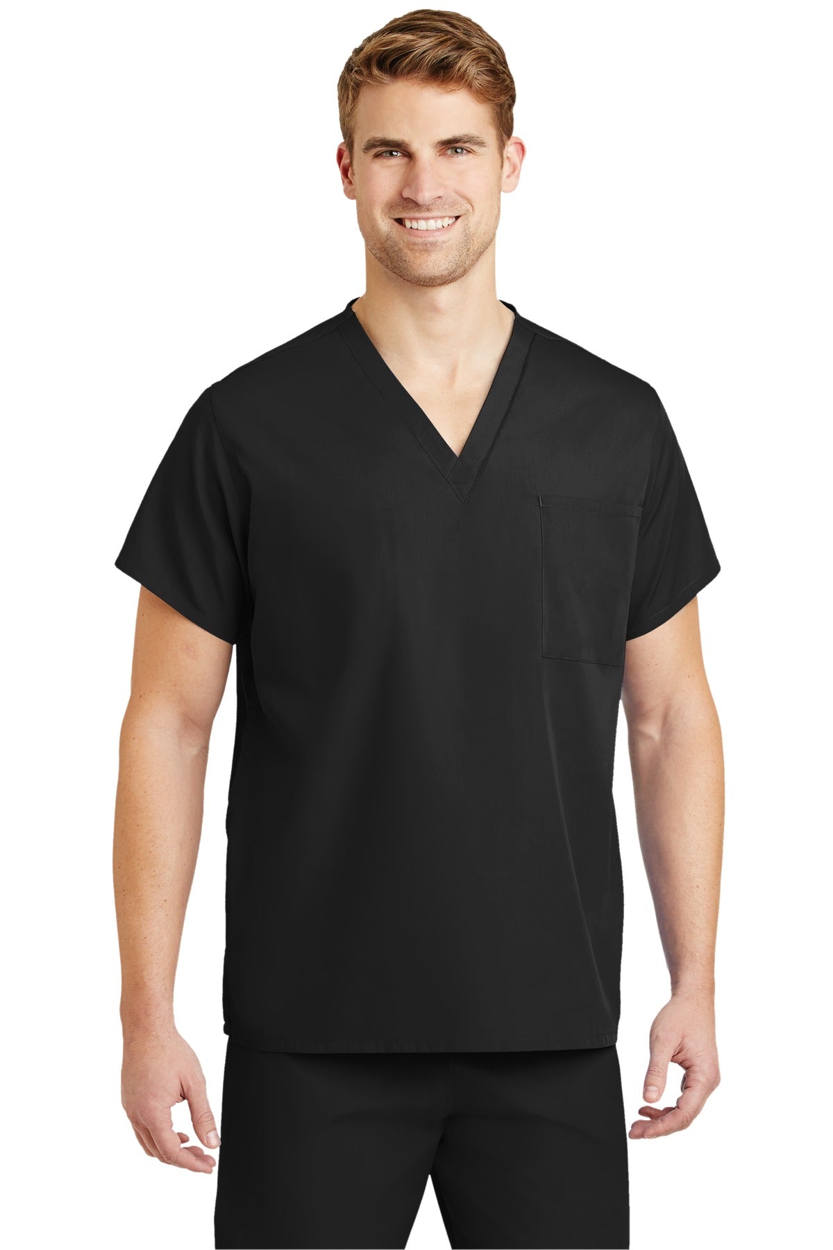 DISCONTINUED Unisex V-neck Scrub Top  SCRUBTOP