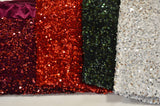 Sequins Stretch Velvet Polyester Spandex Fabric - Sequins On Plush Velvet, Multiple Colors, 60" Width (By The Yard)