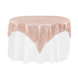 Blush Sequins Overlay Square Tablecloth 54″ x 54″