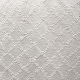 Serena Fabric Cotton Polyester Jacquard Fabric - Embossed Diamond-Shaped Geometric, Natural/Washed, 60" Width (1 Yard)