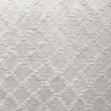 Serena Fabric Cotton Polyester Jacquard Fabric - Embossed Diamond-Shaped Geometric, Natural/Washed, 60" Width (1 Yard)