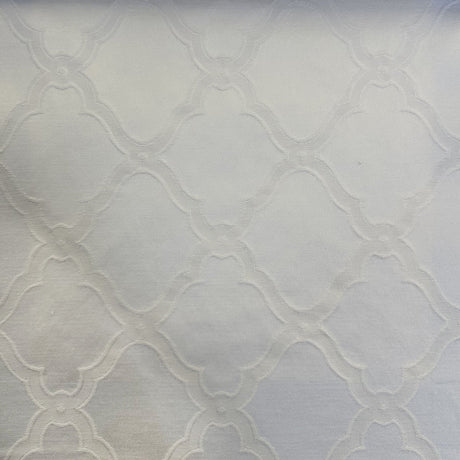 Serena Fabric Cotton Polyester Jacquard Fabric - Embossed Diamond-Shaped Geometric, Natural/Washed, 60" Width (1 Yard)