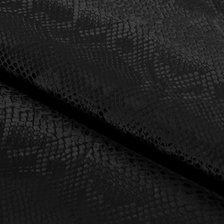 Serpent Polyester Spandex Slick Vinyl Fabric - Snake Skin Inspired Pattern, 54" Width (1 Yard)
