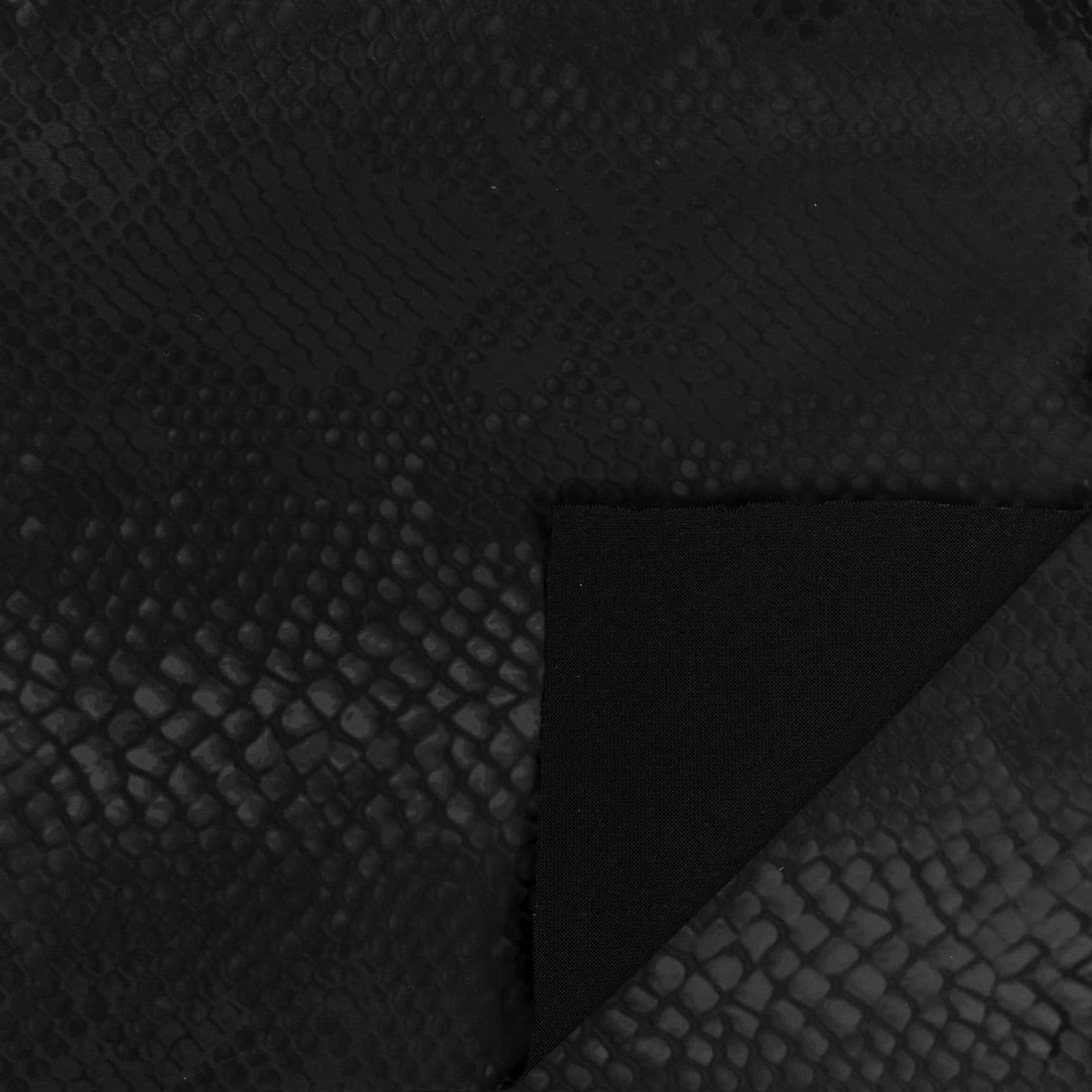 Serpent Polyester Spandex Slick Vinyl Fabric - Snake Skin Inspired Pattern, 54" Width (1 Yard)