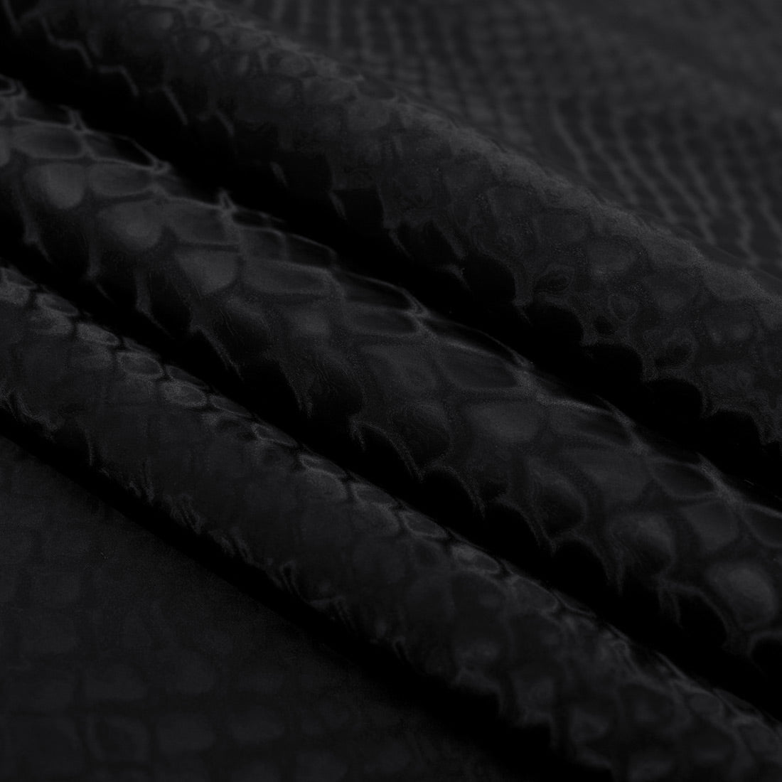 Serpent Polyester Spandex Slick Vinyl Fabric - Snake Skin Inspired Pattern, 54" Width (1 Yard)