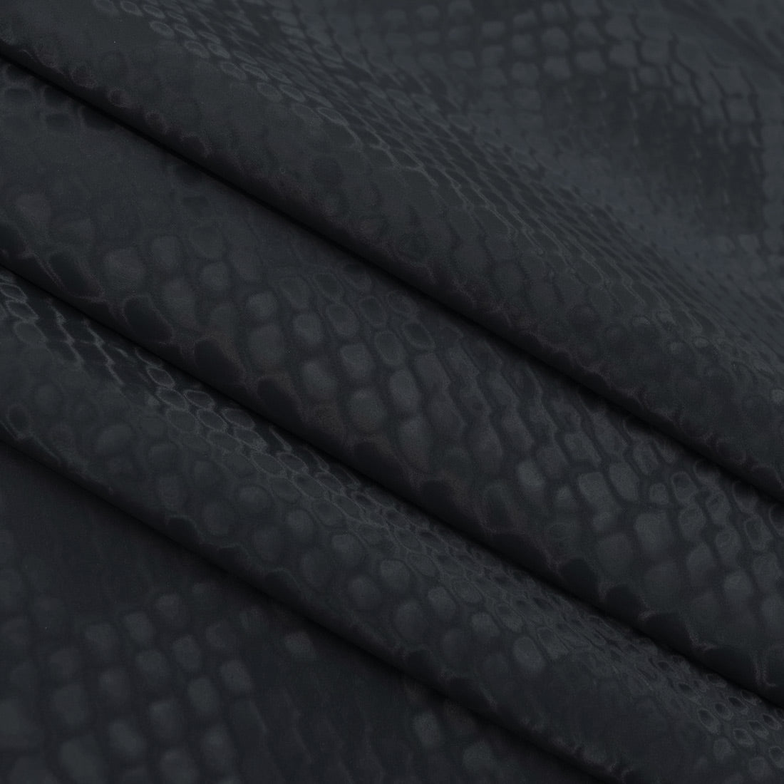 Serpent Polyester Spandex Slick Vinyl Fabric - Snake Skin Inspired Pattern, 54" Width (1 Yard)