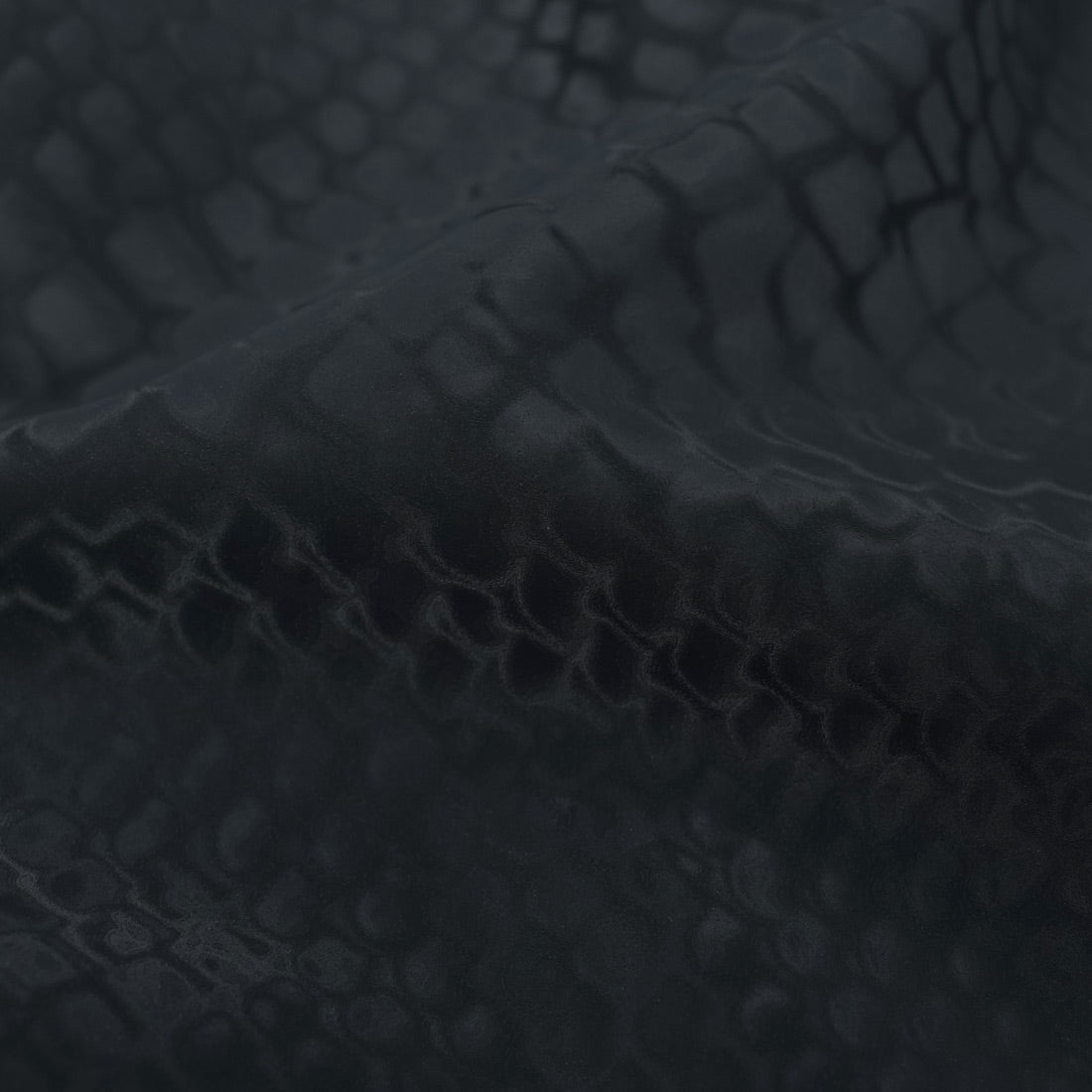 Serpent Polyester Spandex Slick Vinyl Fabric - Snake Skin Inspired Pattern, 54" Width (1 Yard)