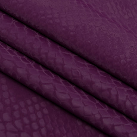 Serpent Polyester Spandex Slick Vinyl Fabric - Snake Skin Inspired Pattern, 54" Width (1 Yard)