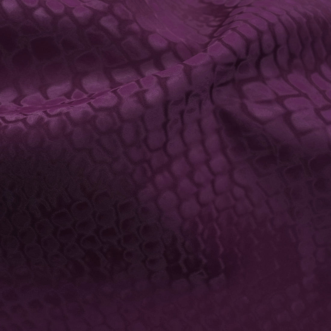 Serpent Polyester Spandex Slick Vinyl Fabric - Snake Skin Inspired Pattern, 54" Width (1 Yard)