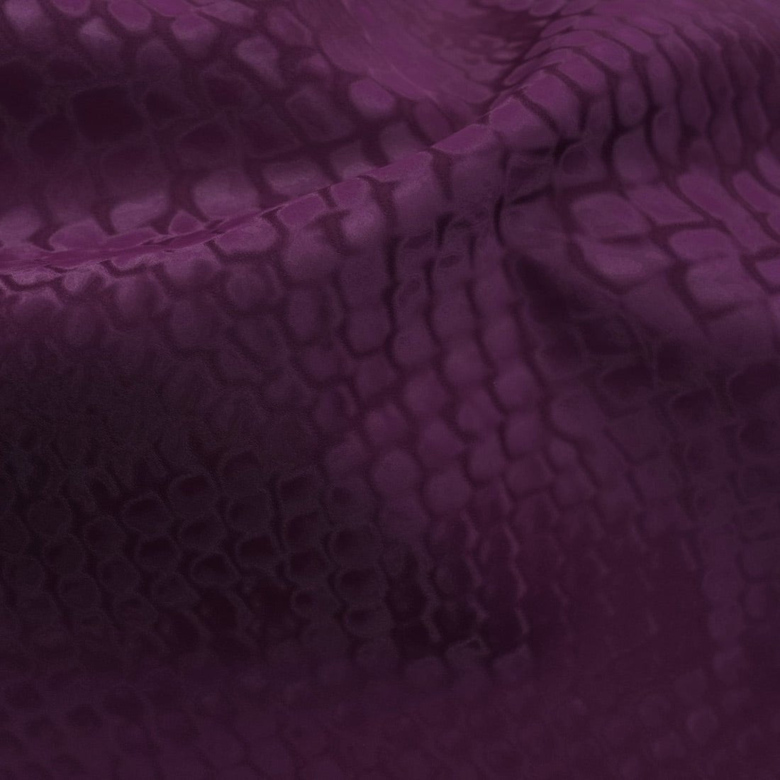 Serpent Polyester Spandex Slick Vinyl Fabric - Snake Skin Inspired Pattern, 54" Width (1 Yard)