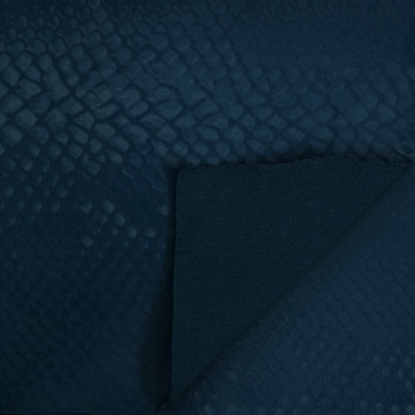 Serpent Polyester Spandex Slick Vinyl Fabric - Snake Skin Inspired Pattern, 54" Width (1 Yard)